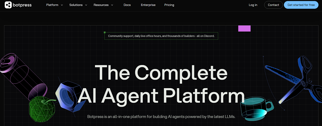 Botpress website main page