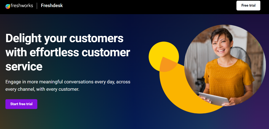 Freshdesk website main page