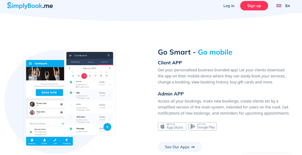 SimplyBookMe Interface