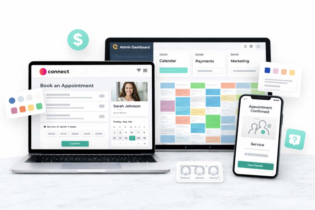 Booksy alterrnative with Scrile Connect