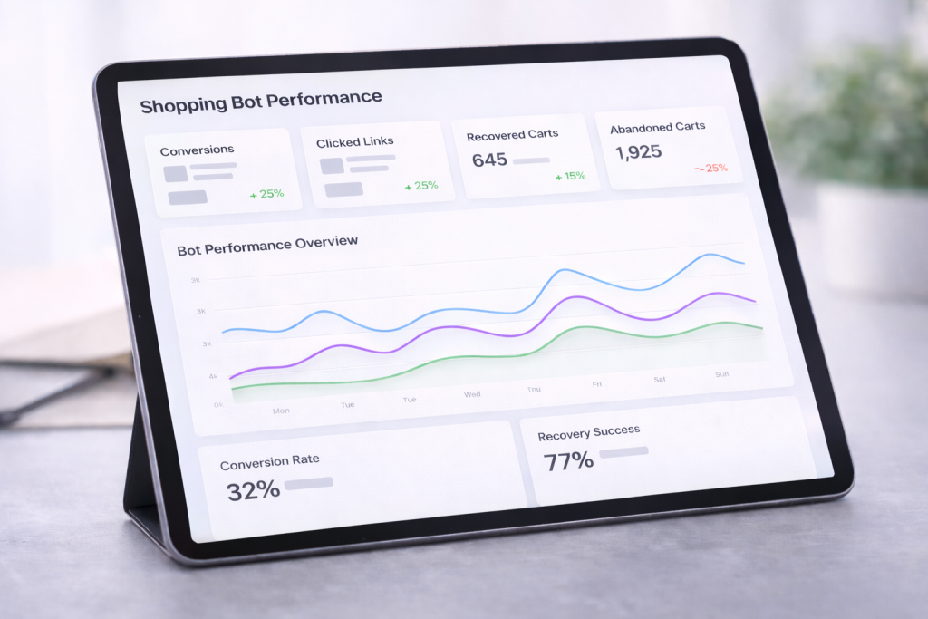 selling bot dashboard overview
