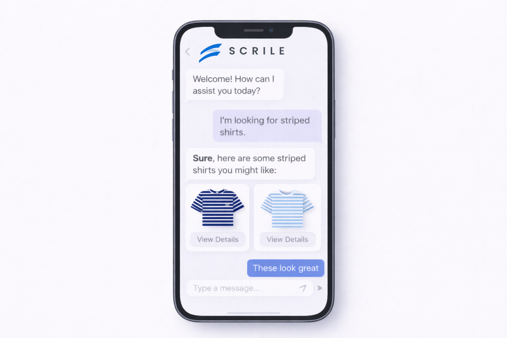 best shopping bot with Scrile AI andScrile Connect