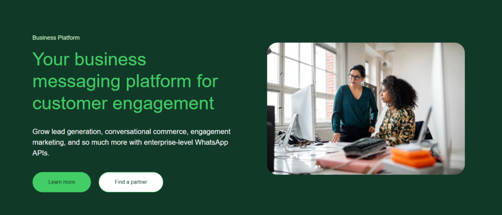 whats app business api website