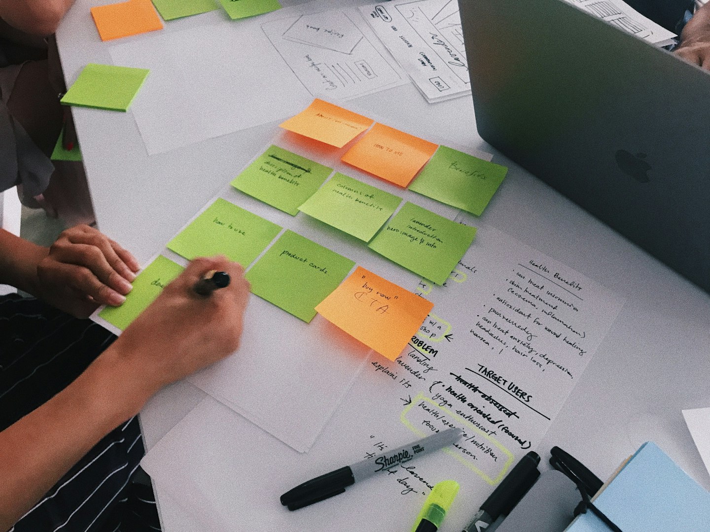 Product manager mapping user flows and platform requirements to estimate development cost