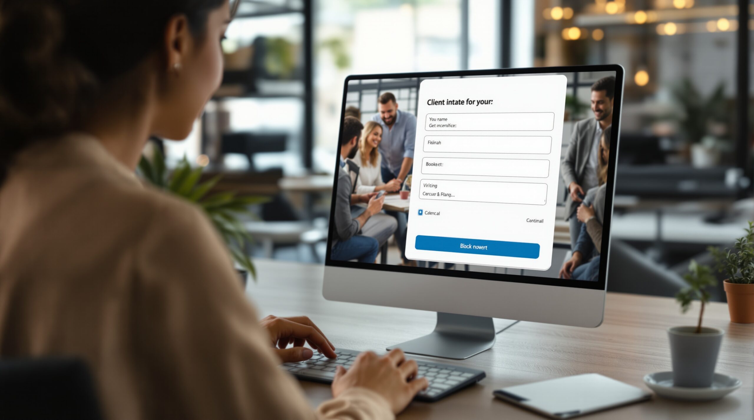 Client intake form used before booking a financial services appointment