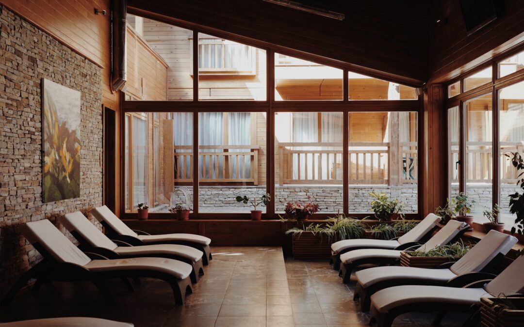 A polished spa booking interface on a modern device, showing a premium client experience for appointment scheduling