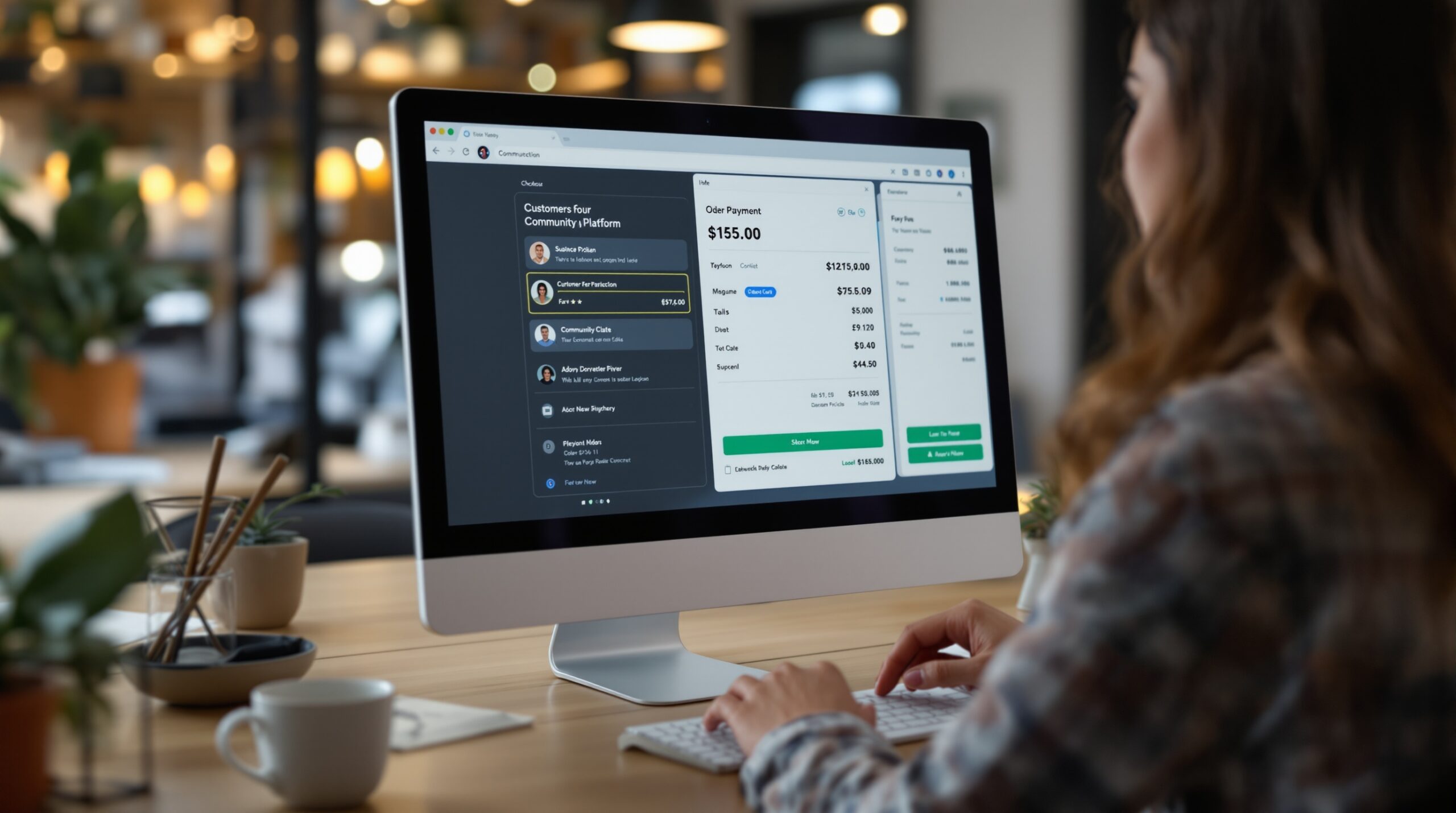 Online payment screen for community platform pricing