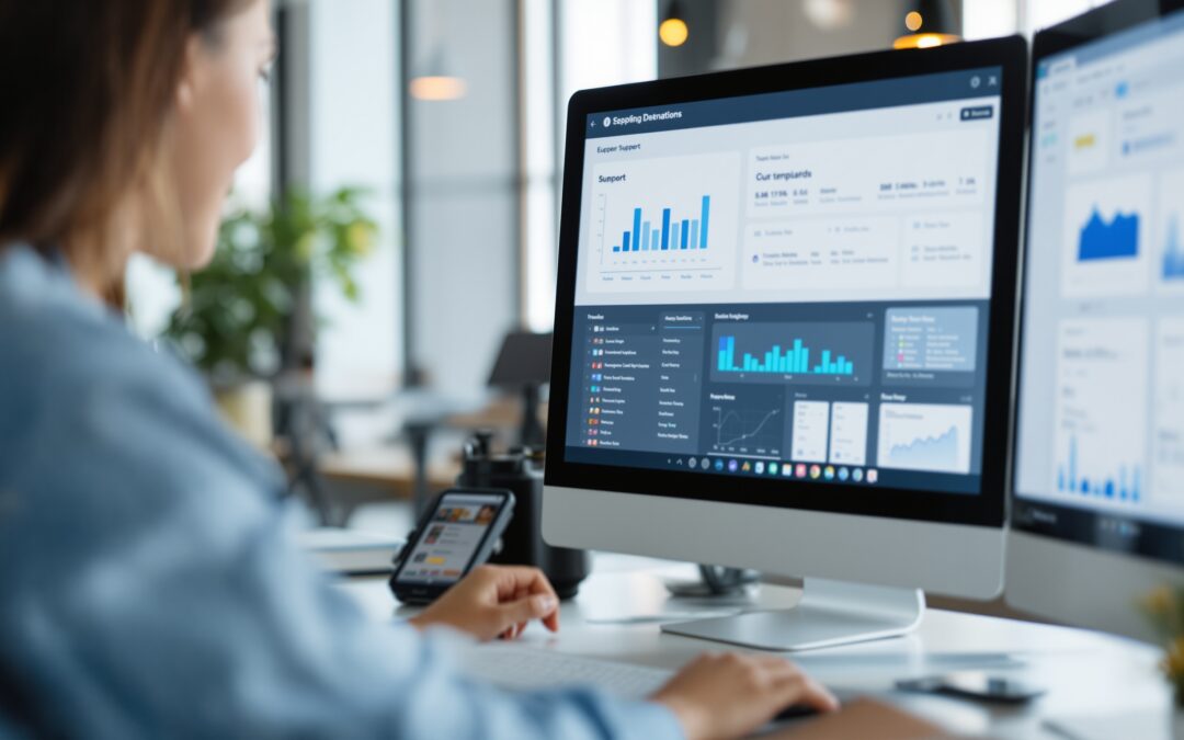 Customer service dashboard showing support workflows and model structure for ecommerce growth