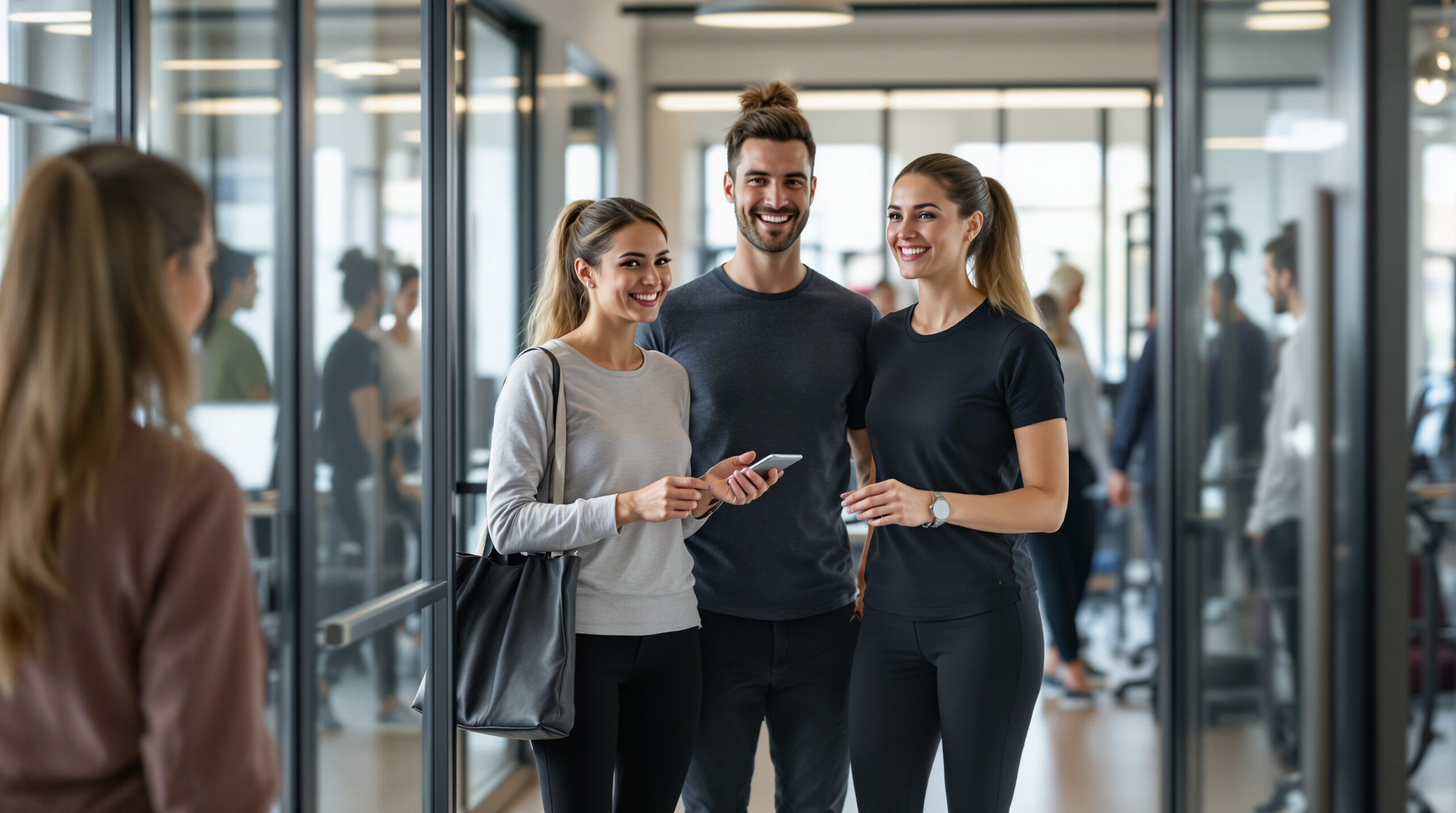 Members checking into a well-run fitness class