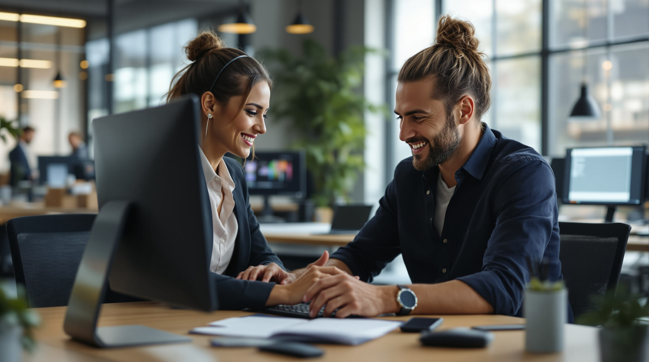 Developer and support manager testing an online order workflow