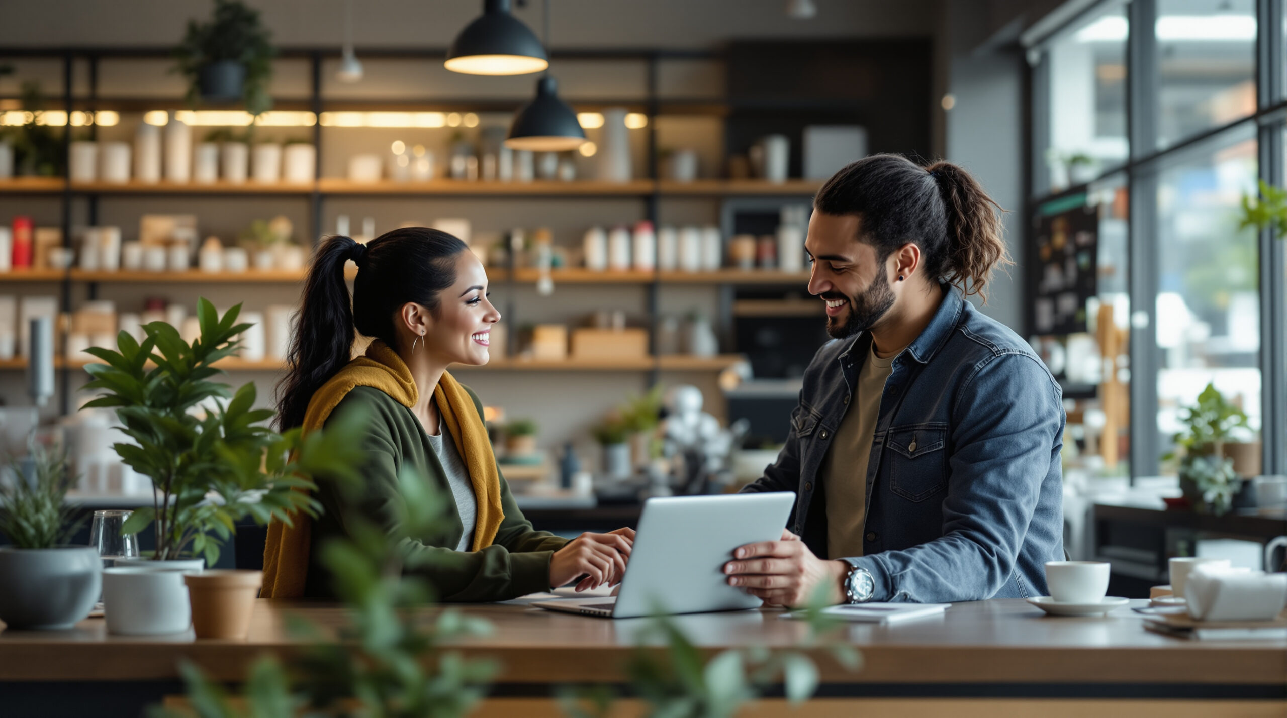 Retail support agent and developer testing a chatbot handoff