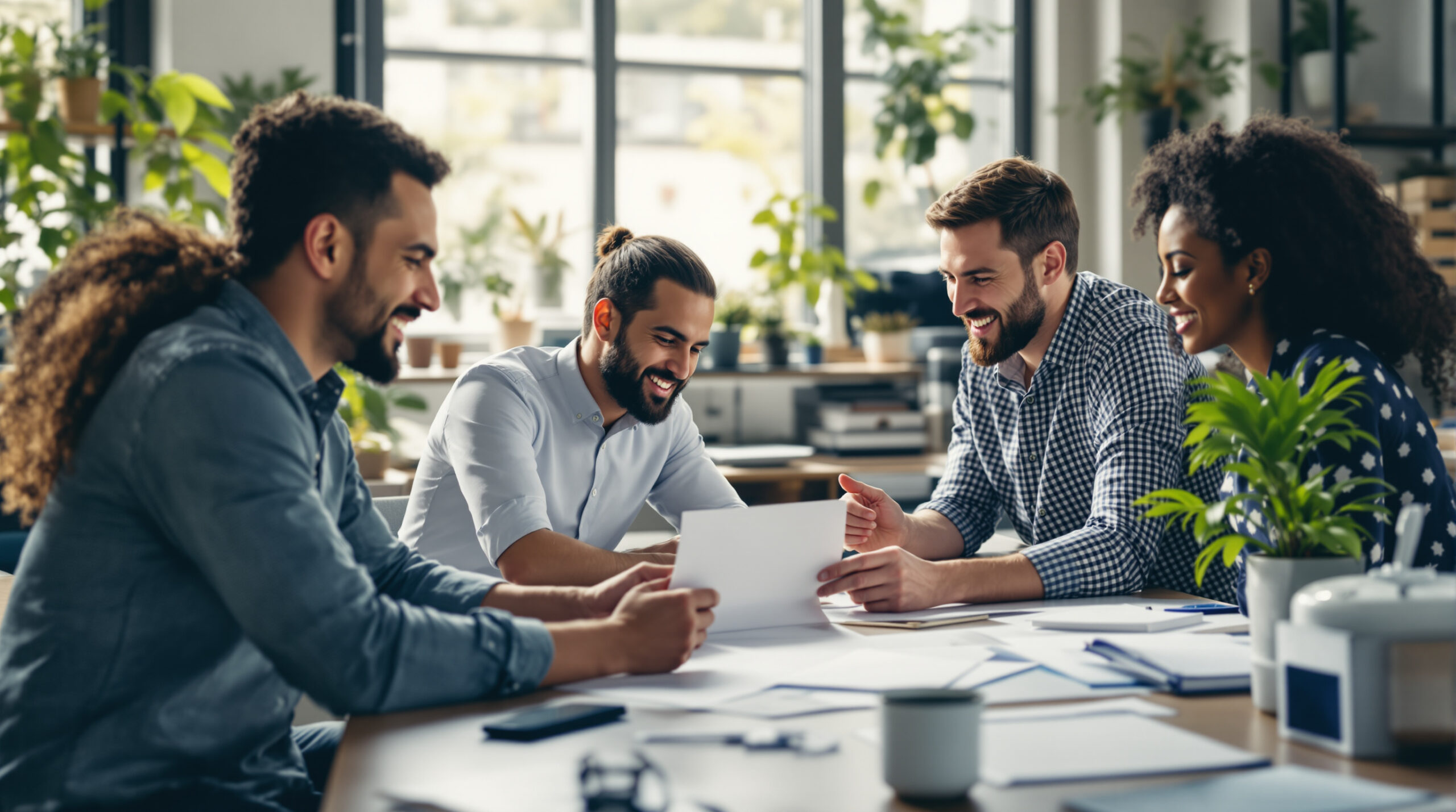 Founder and software team reviewing a messaging automation implementation