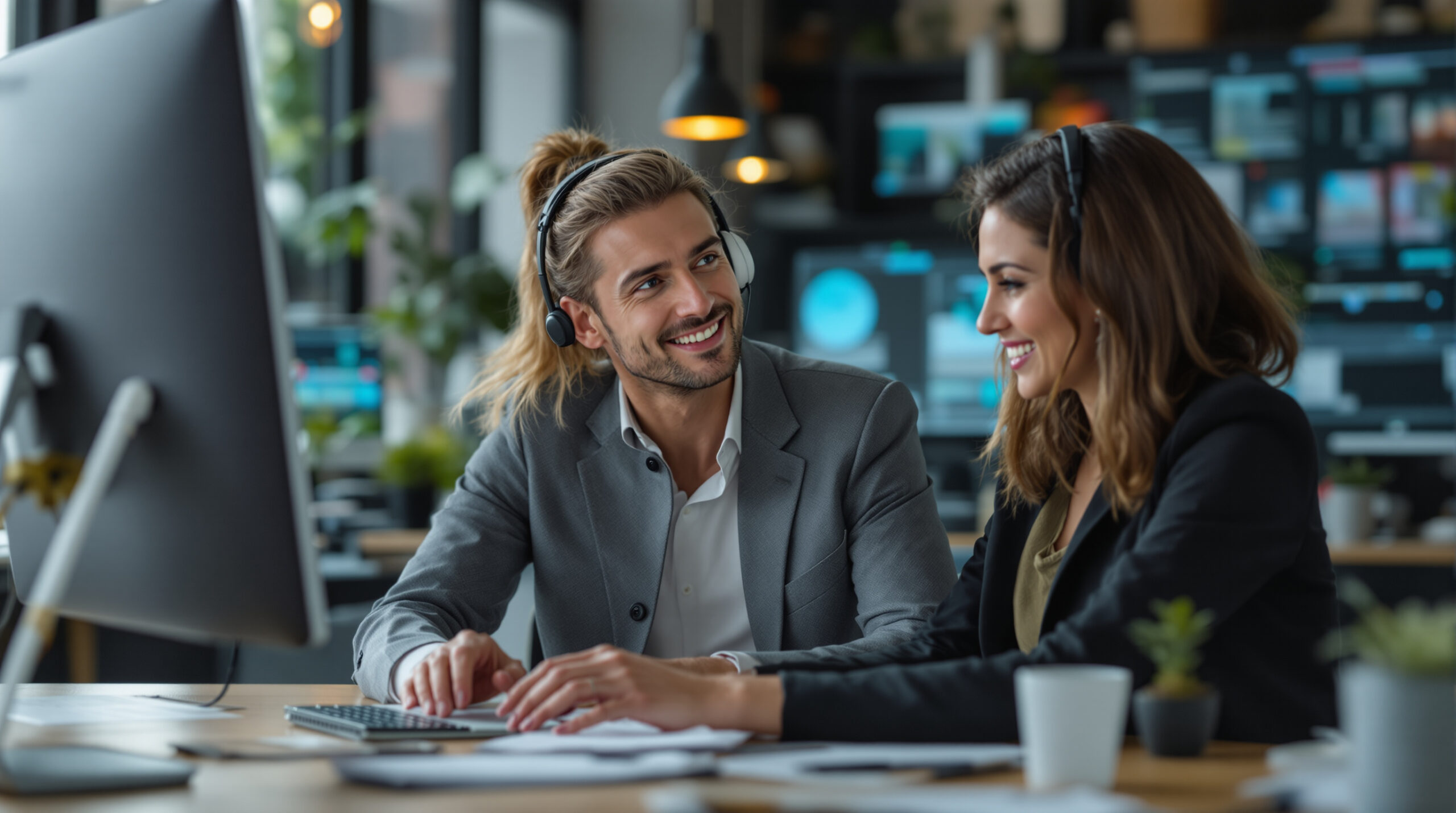 Support agent reviewing a difficult customer case before chatbot launch