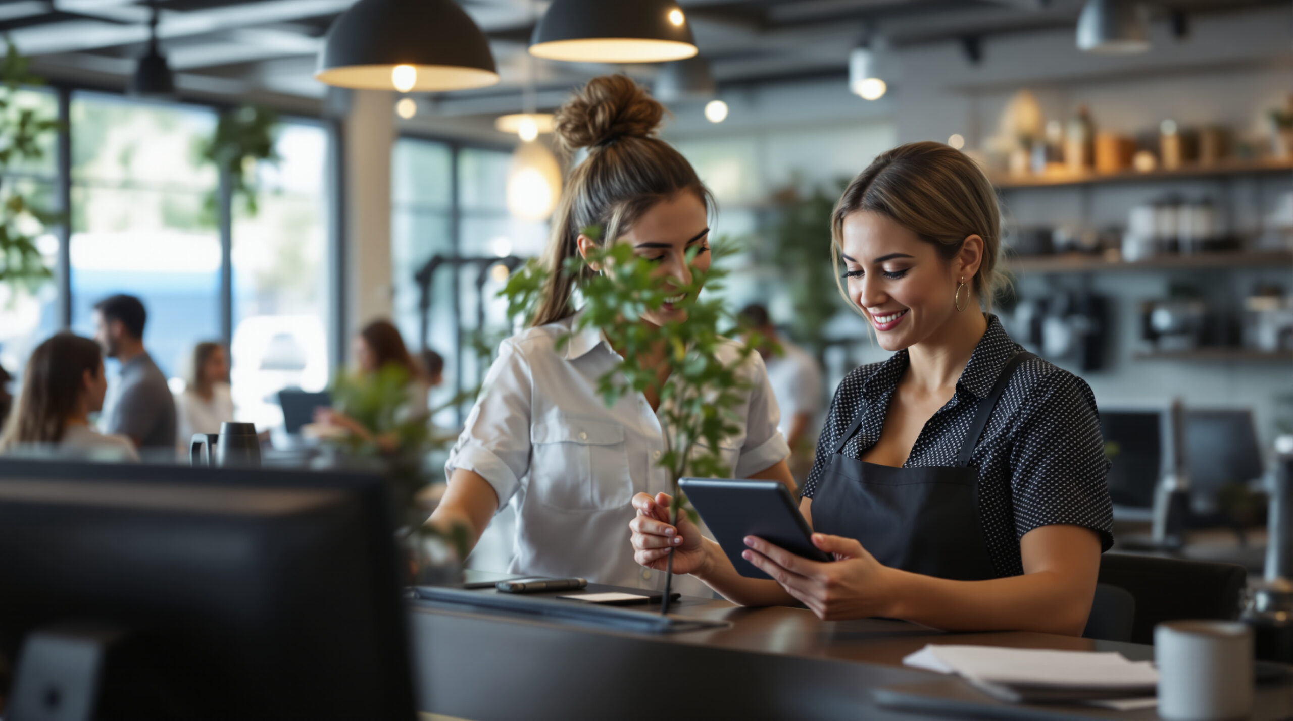 Receptionist resolving a waitlist issue as a class fills
