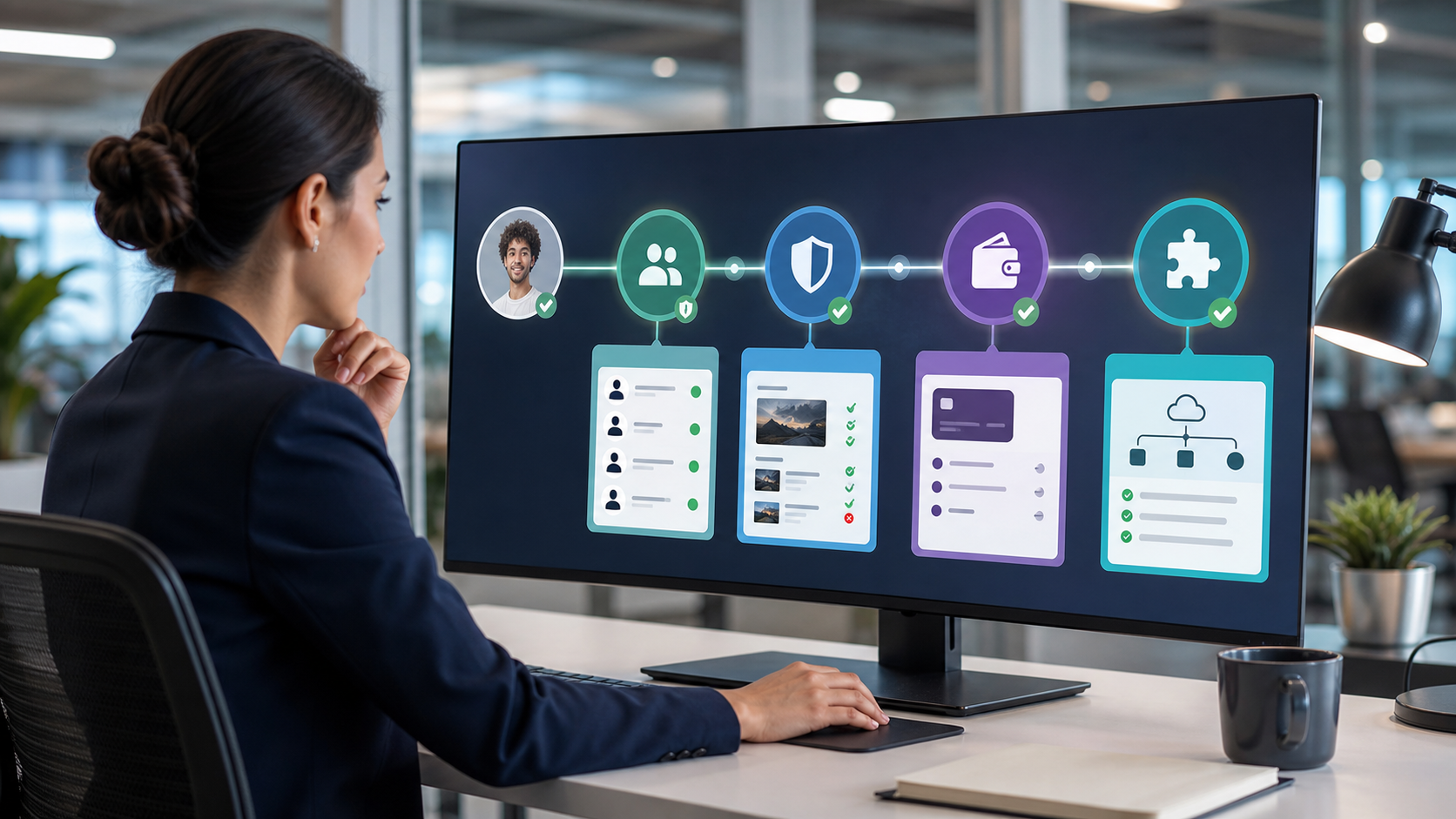 An administrator traces a creator transaction through permissions, moderation, payout records, and an external system.