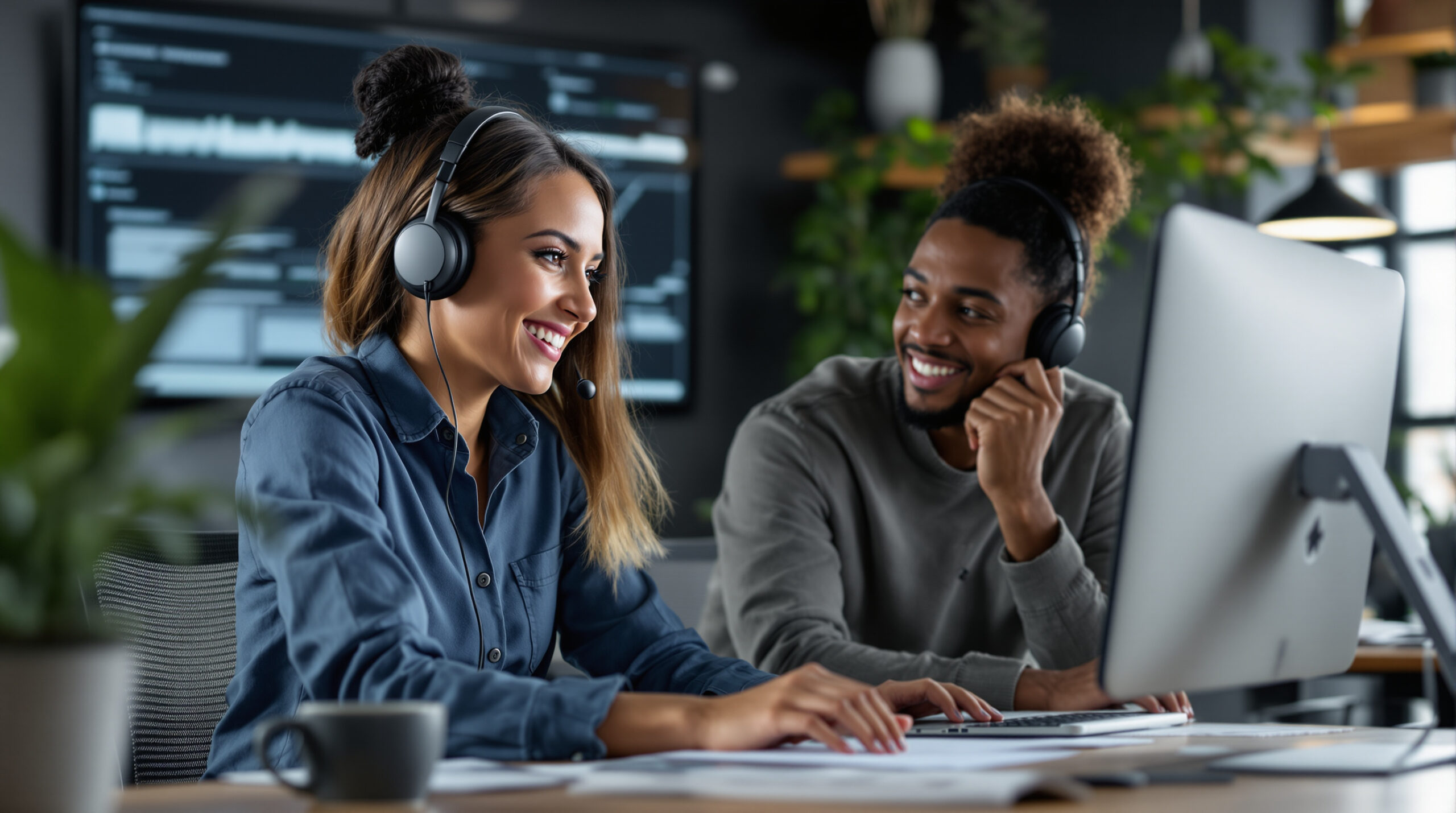 Support specialist and developer verifying a member access case