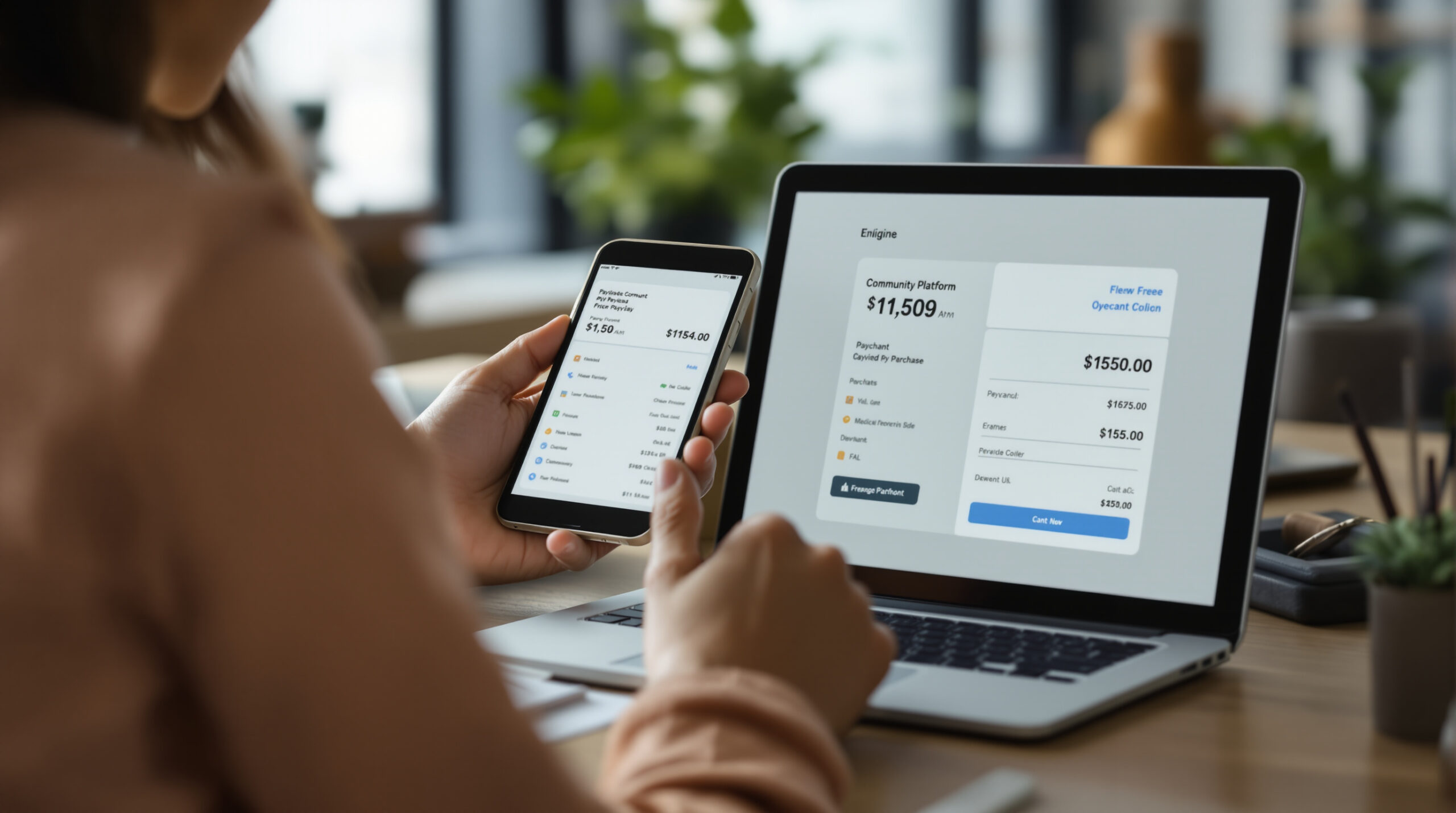 Online payment screen for community platform pricing