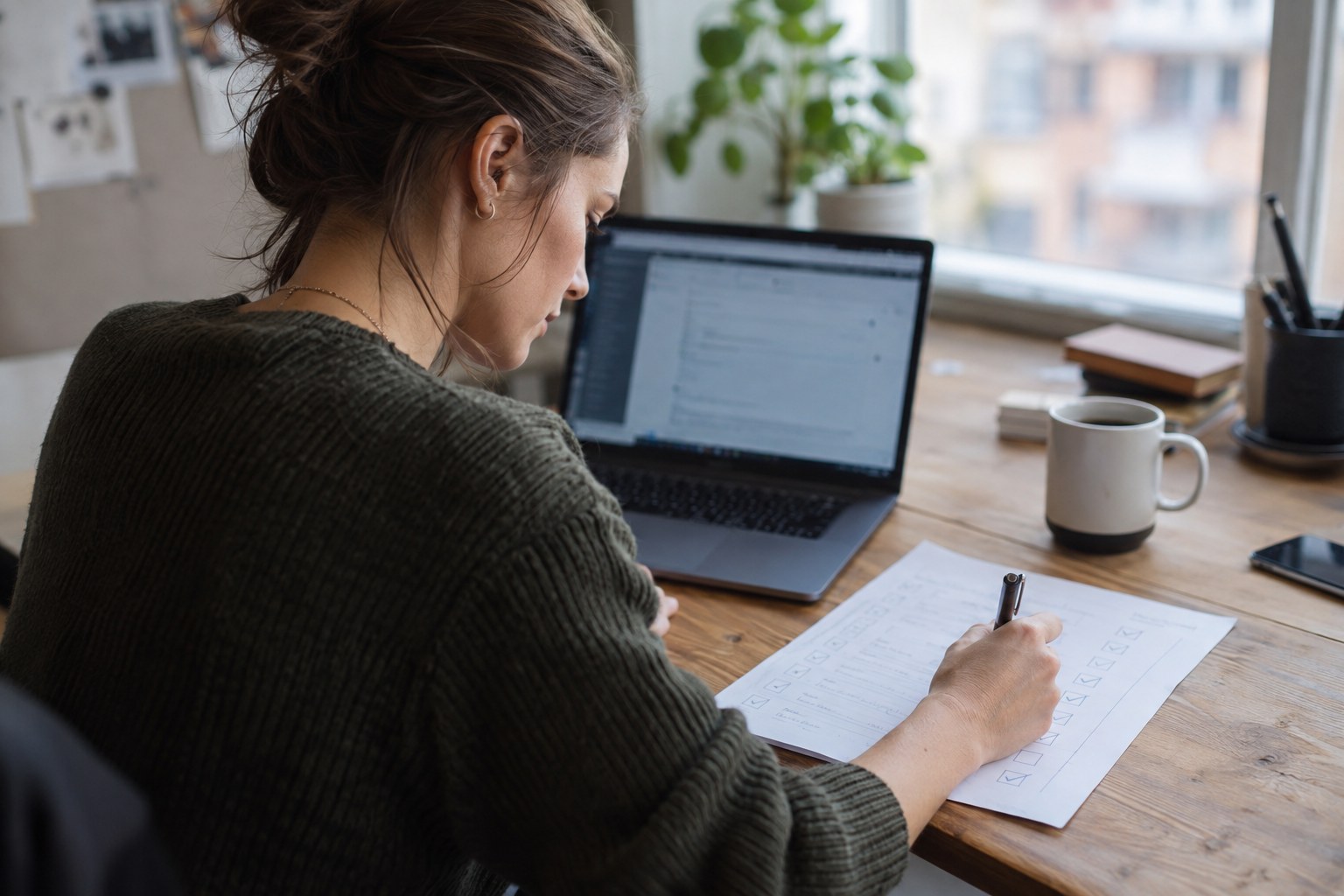Product owner verifying an integration release checklist