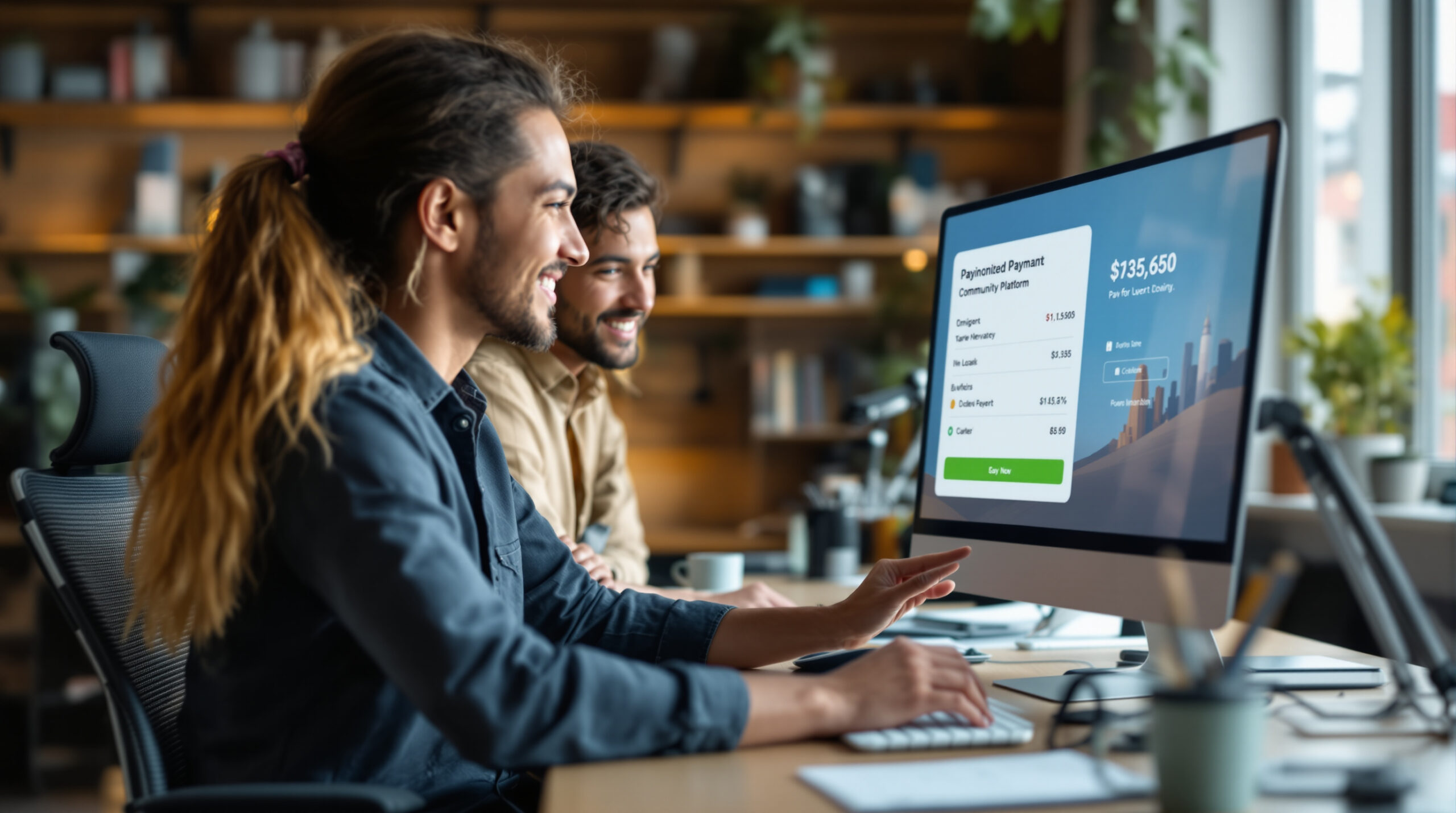 Online payment screen for community platform pricing