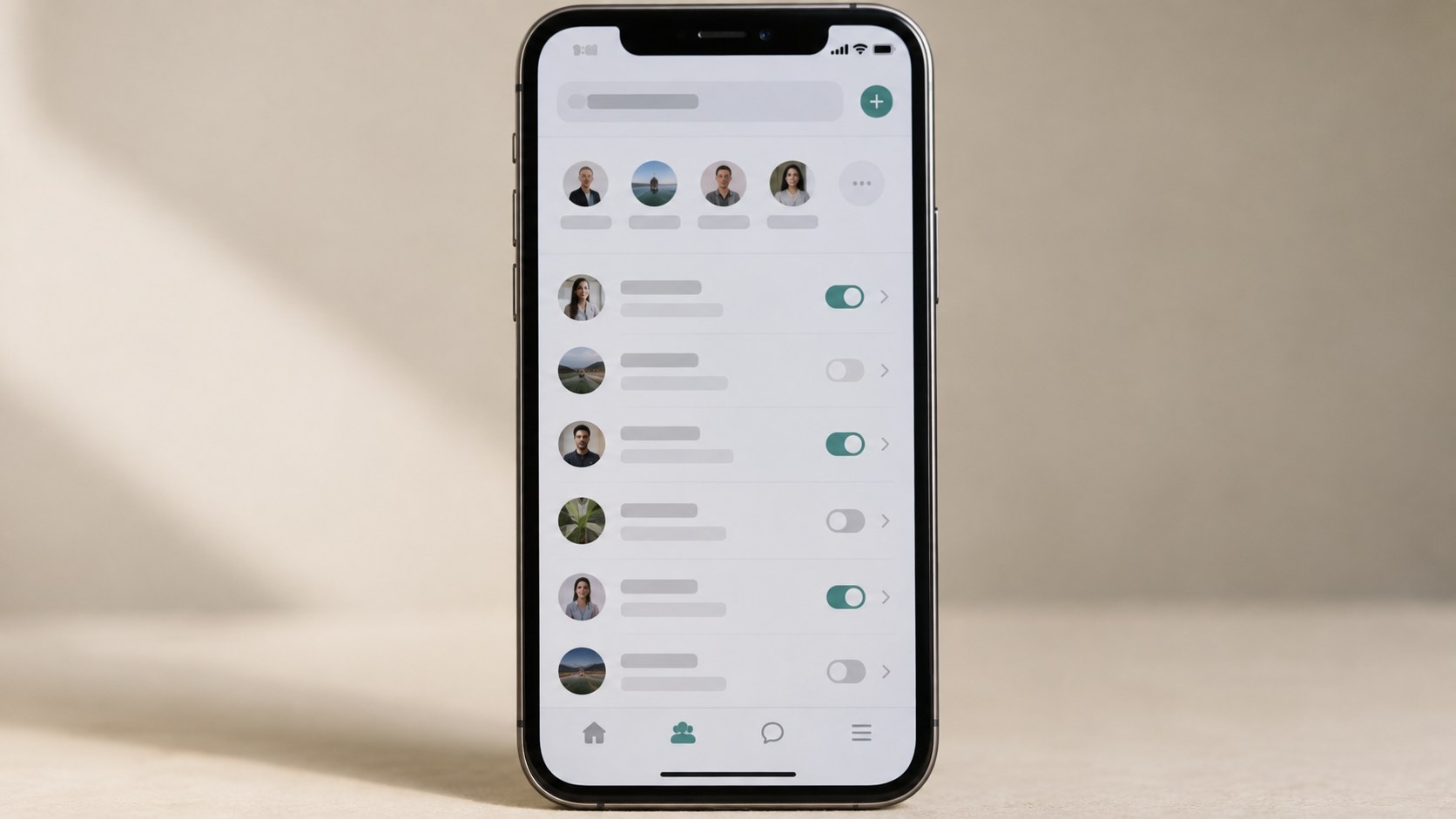 Mobile community app interface for member access