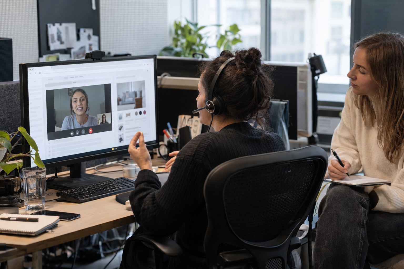 Service team piloting an embedded website consultation workflow