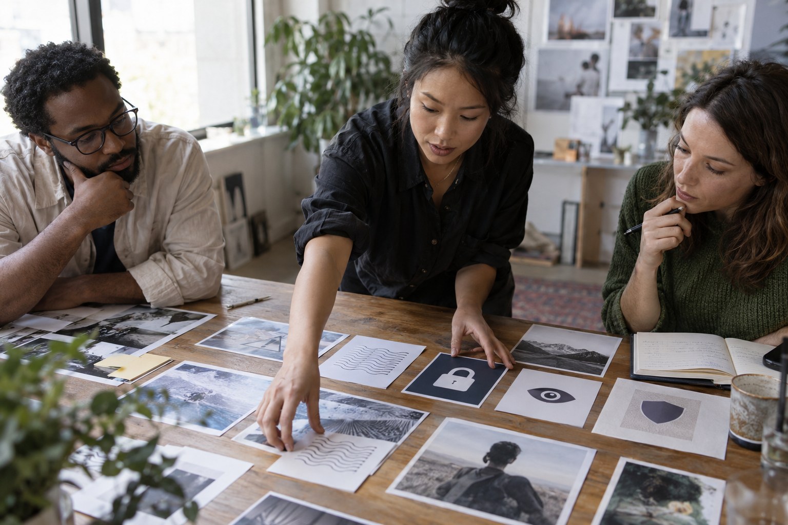 Product team reviewing creator-content protection controls