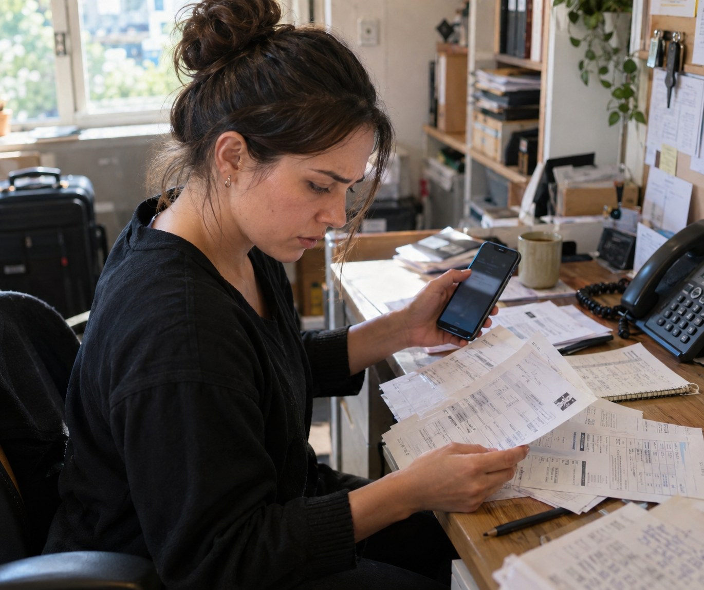 Operations specialist reconciling booking records during an incident